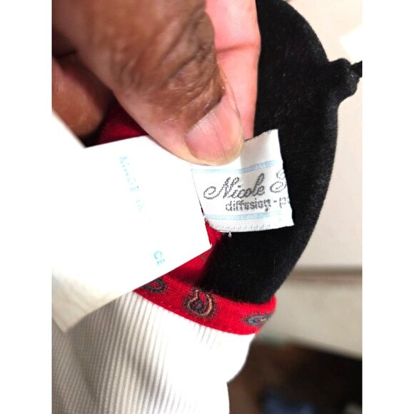 Vintage Nicole Ruiz Luiyella 80s Kid Y2k Cottage core Red Paisley Long Sleeve Dr - Picture 9 of 13